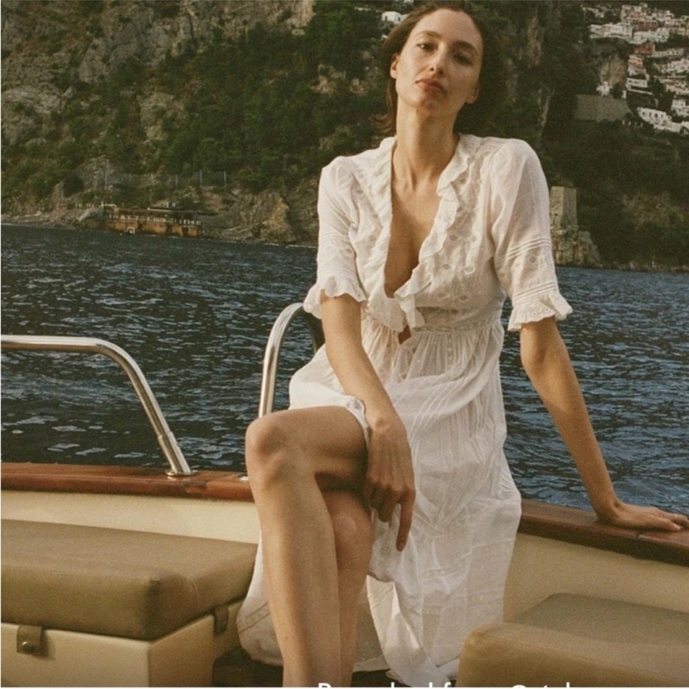 Doen Rosabella Dress, Salt, White, NWT
